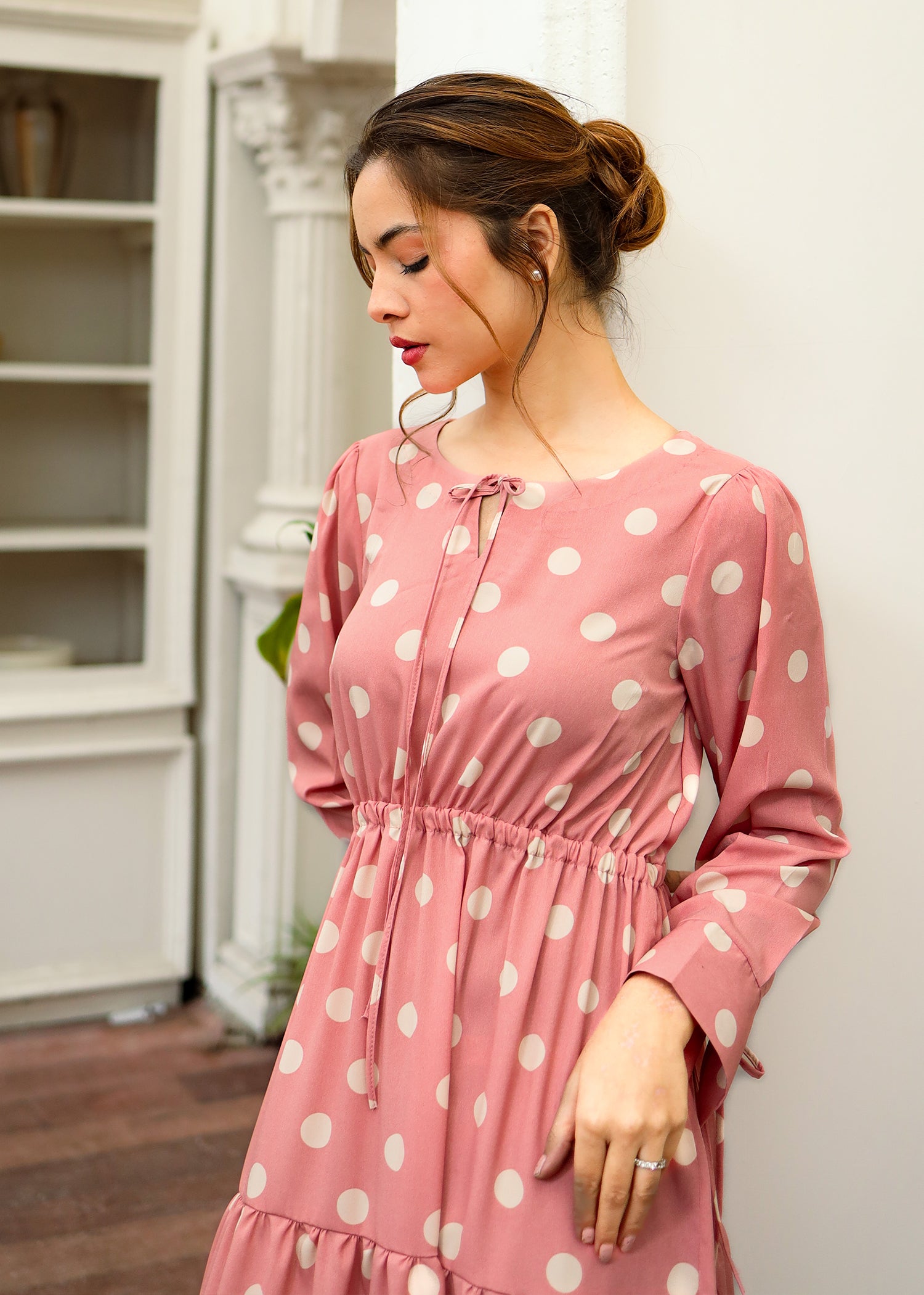 Pink Polka Dots Dress