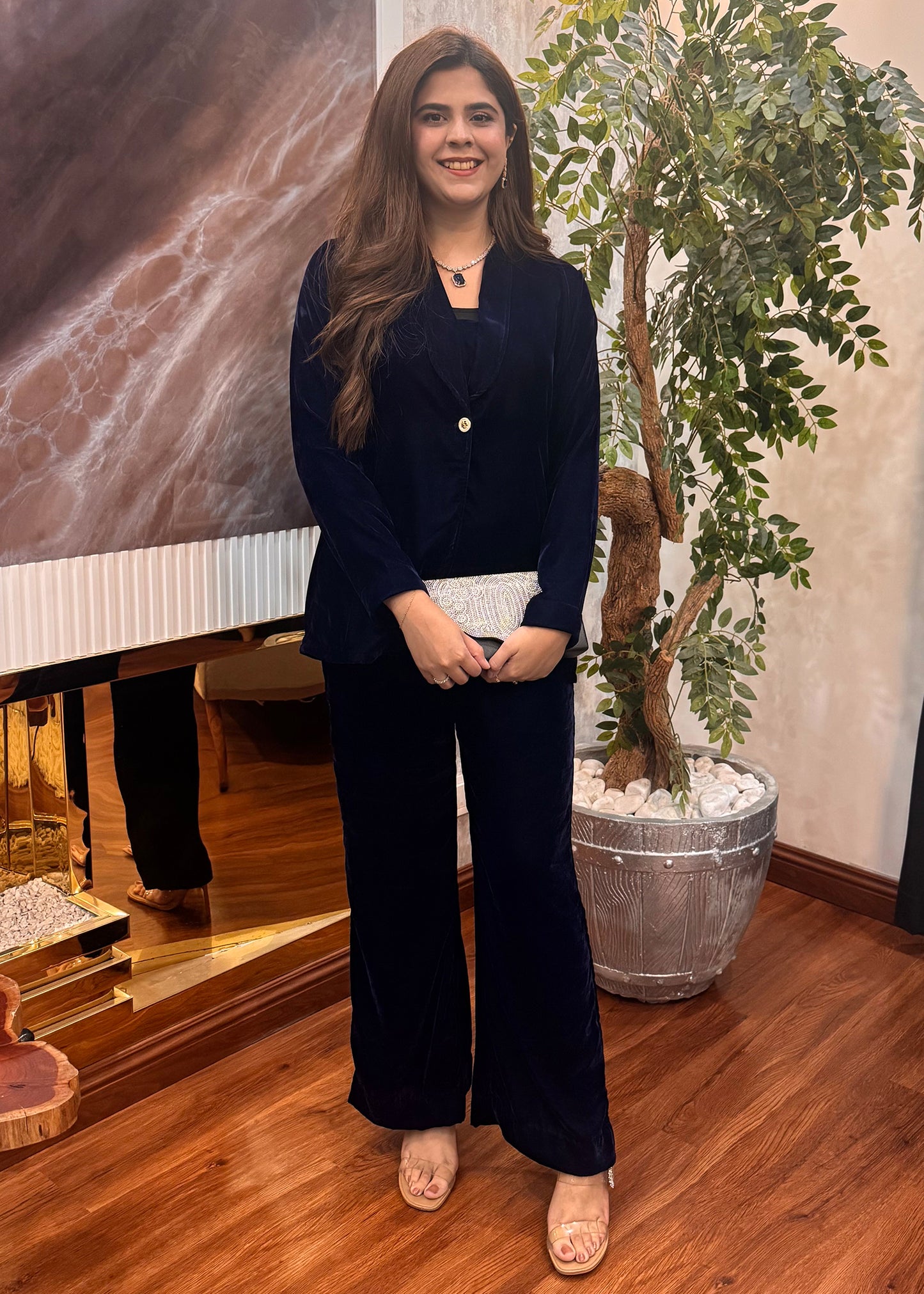 Sapphire Velvet Co-Ord Set