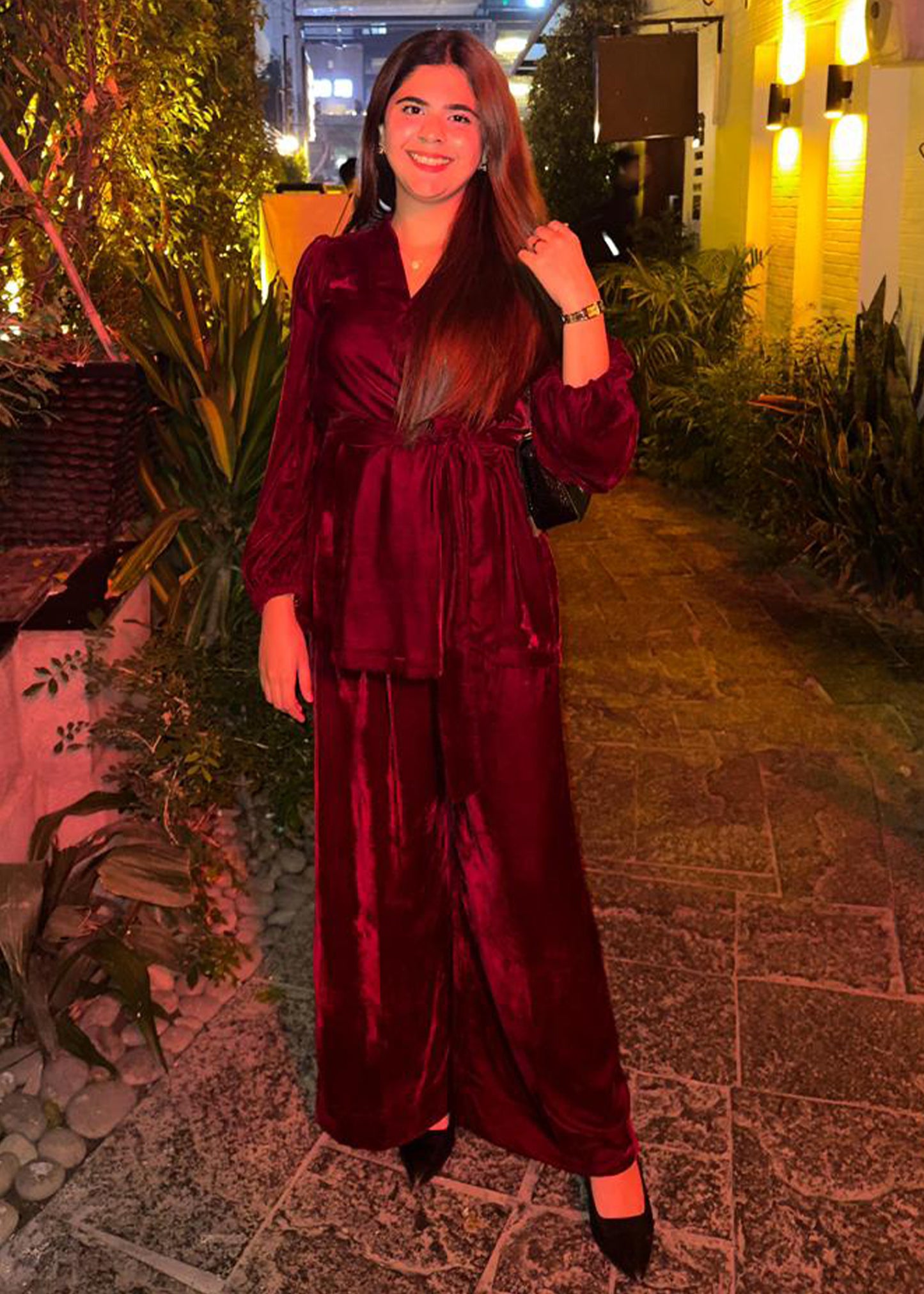 Ruby Velvet Co-Ord Set