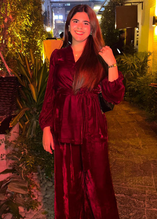 Ruby Velvet Co-Ord Set