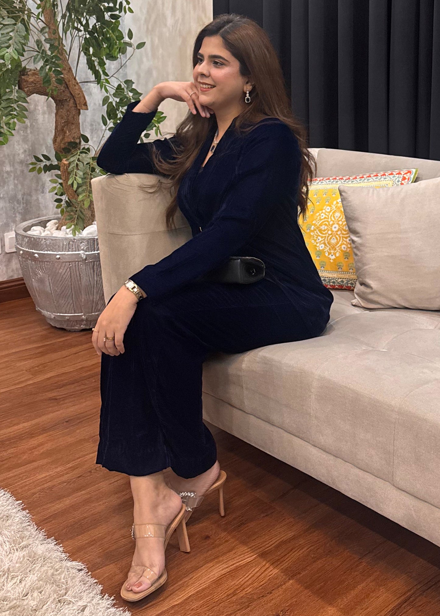 Sapphire Velvet Co-Ord Set