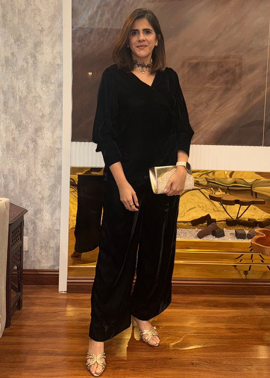 Noir Velvet Co-Ord Set