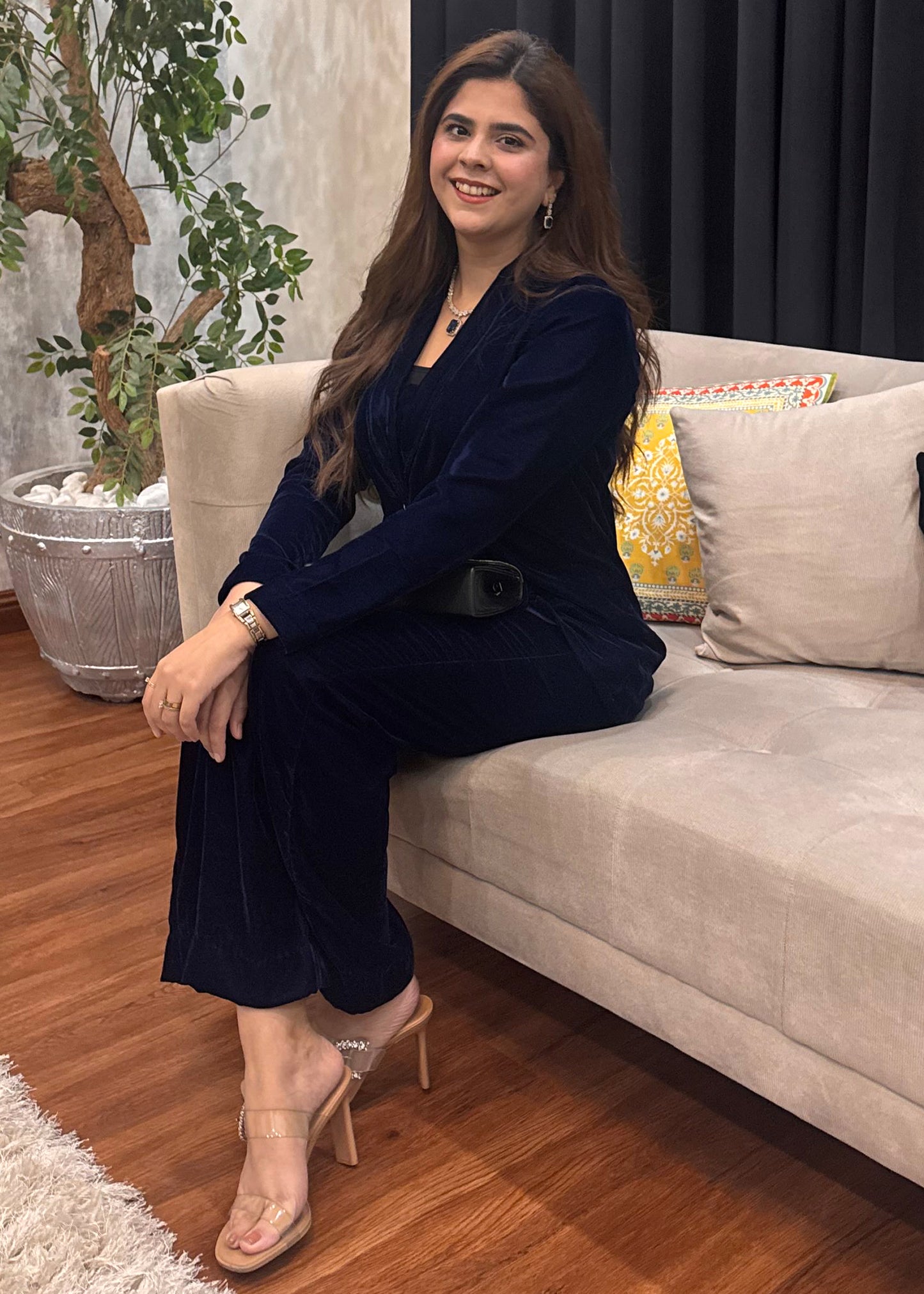 Sapphire Velvet Co-Ord Set