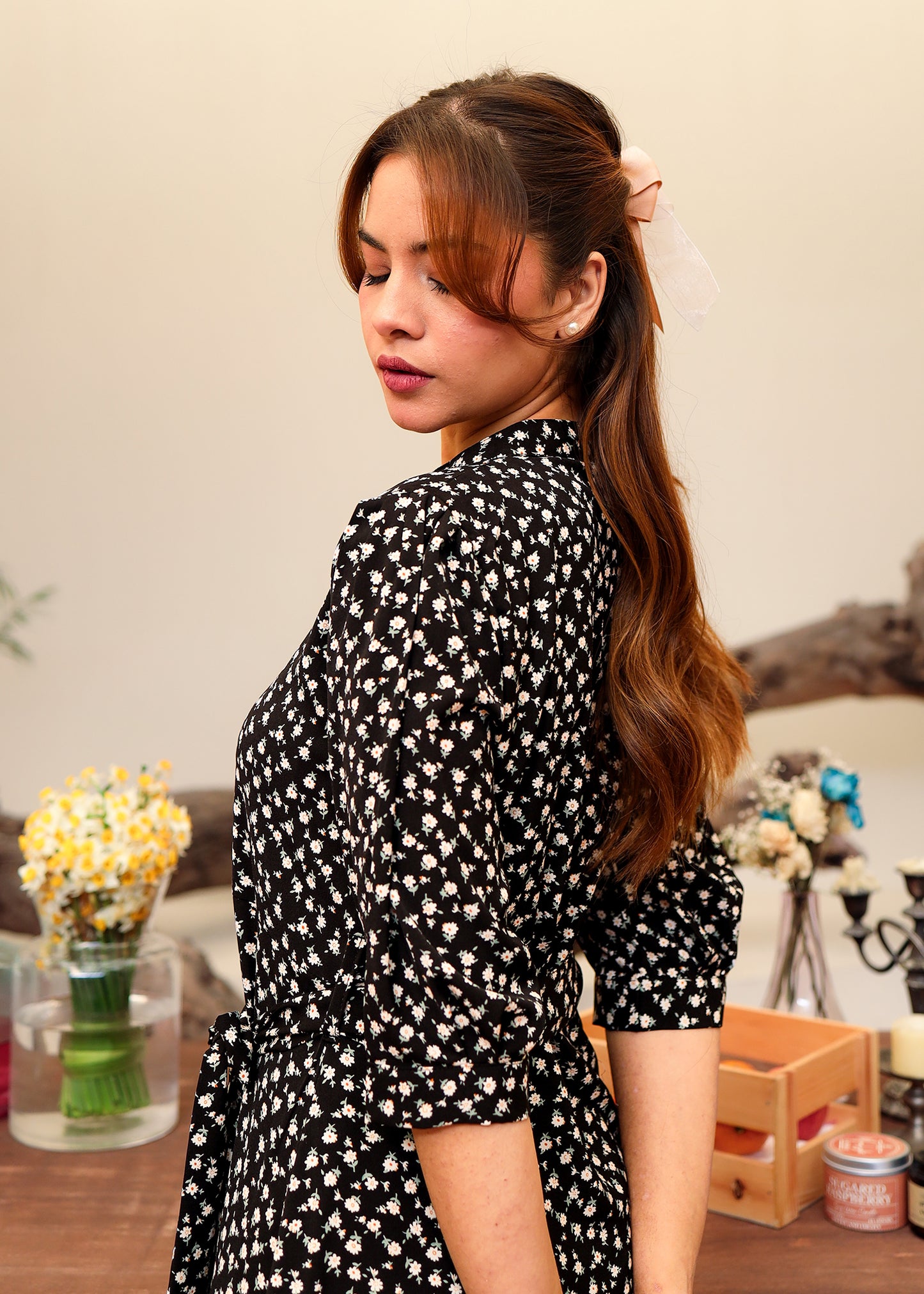 Black Floral Dress