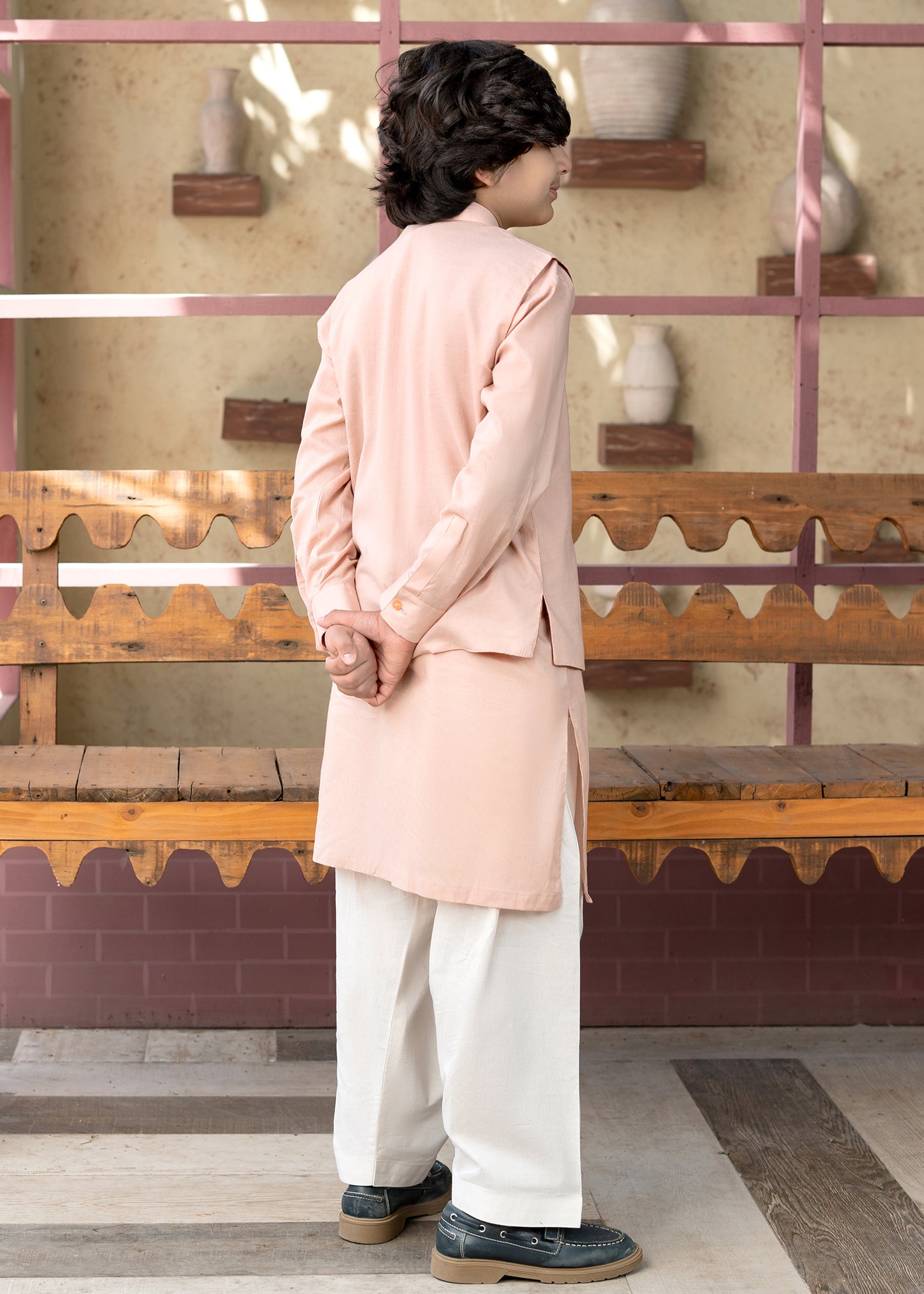 Peach Praline Waistcoat Set