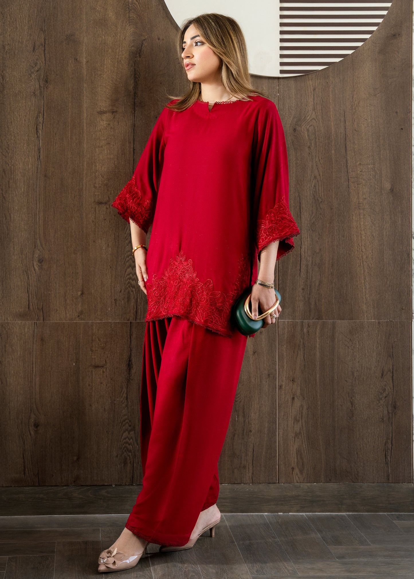 Scarlet Embroidered Co-Ord