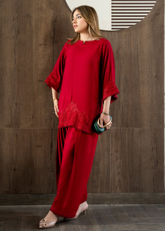 Scarlet Embroidered Co-Ord